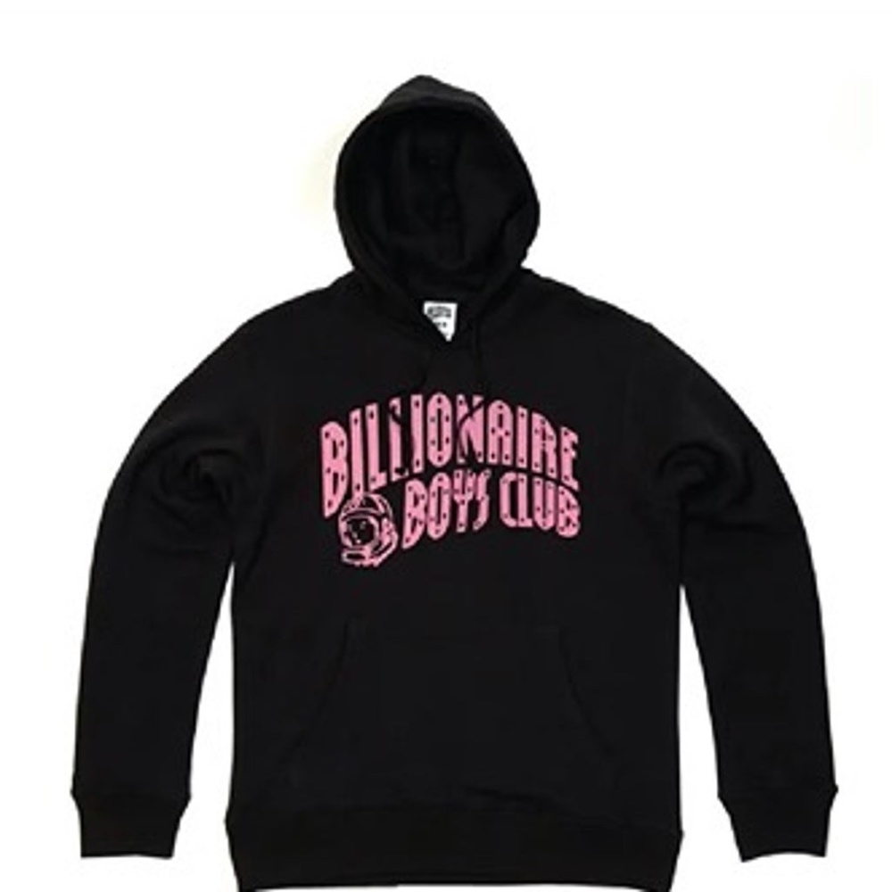 Billionaires Boys Club Logo Hoodie/2 sided. excellent black pink size small